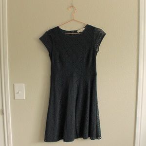 LOFT green lace dress